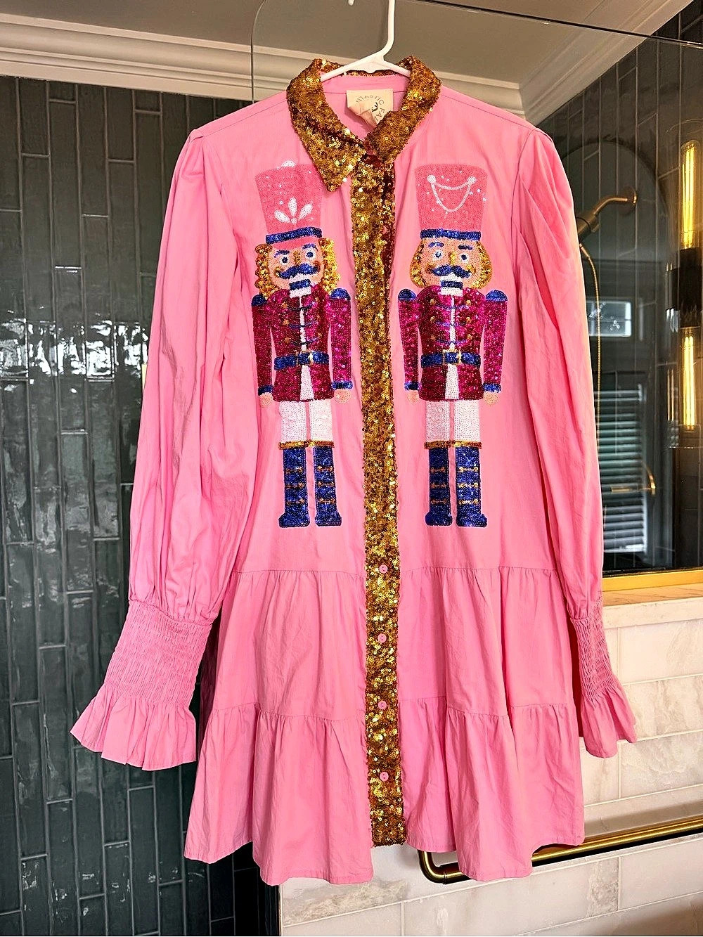 Amanda Uprichard Pink Sequined Mini Dress Like New